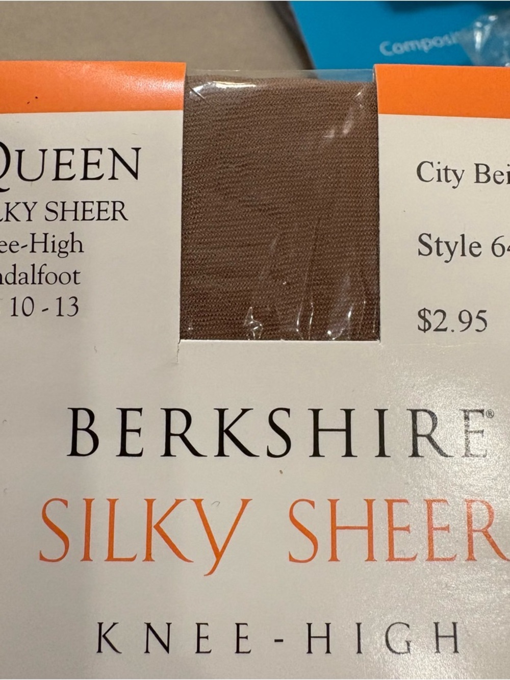 Berkshire Silky Sheer Knee-Highs in City Beige Brown - Picture 2 of 2